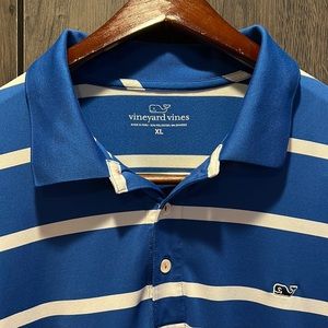 Men’s Vineyard Vines Striped Performance Polo from Hershey Country Club